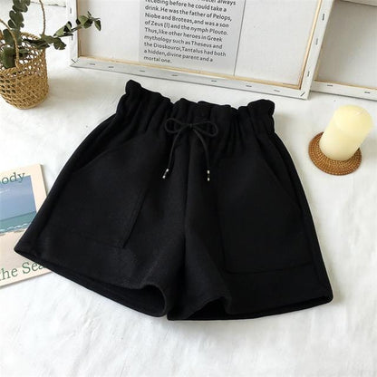 Kinky Cloth Black Shorts / M High Waist Drawstring Shorts