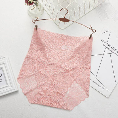 Kinky Cloth 351 Pink / L / 1pc High Waist Floral Lace Panties