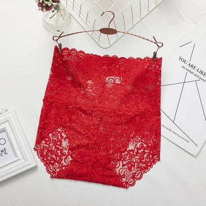 Kinky Cloth 351 Red / L / 1pc High Waist Floral Lace Panties
