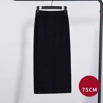 Kinky Cloth 349 Black 75cm / One Size High Waist Knitted Pencil Skirts