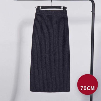 Kinky Cloth 349 Gray 70cm / One Size High Waist Knitted Pencil Skirts