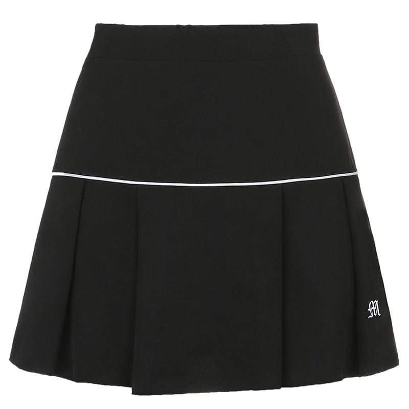 Kinky Cloth 349 Black / S High Waist Pleated Tennis Skirt