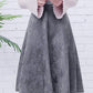 Kinky Cloth 349 Gray / L High Waist Suede Midi Skirt