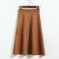 Kinky Cloth 349 Khaki / L High Waist Suede Midi Skirt