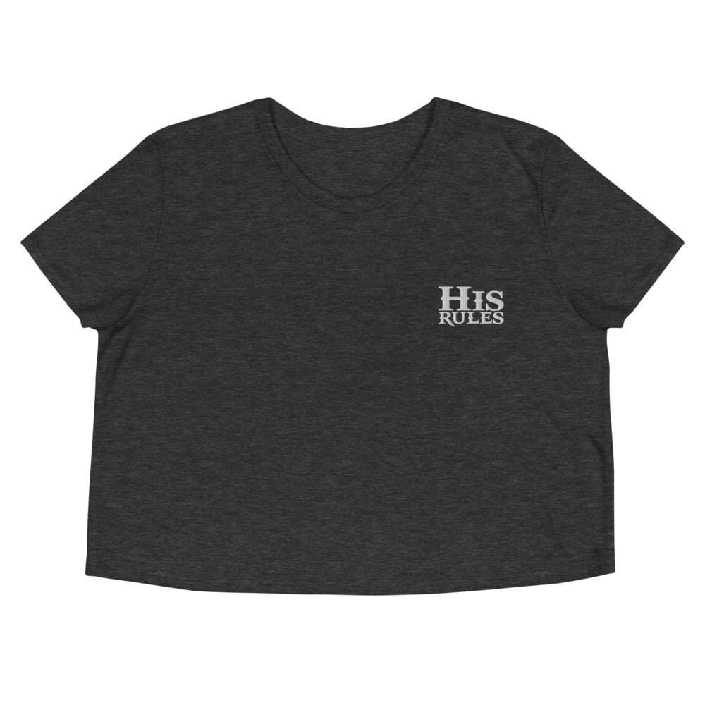 His Rules Embroidered Crop Top