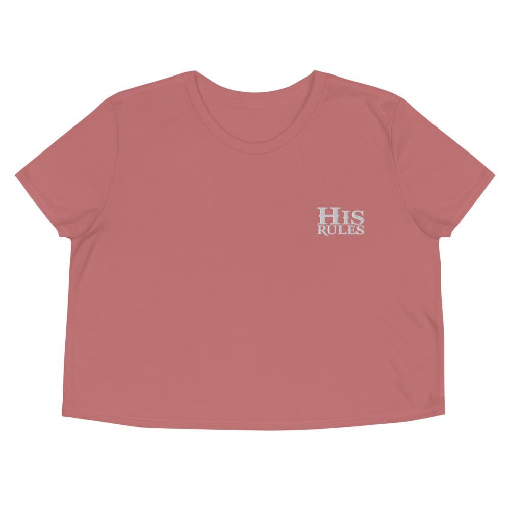 His Rules Embroidered Crop Top