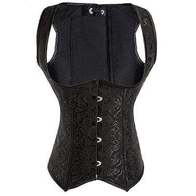Embroidered Open Breast Steel Boned Corset