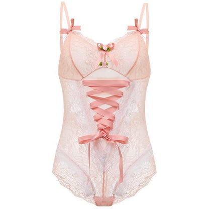 Kinky Cloth 200003497 Pink / One Size Hollow Lace Bodysuit