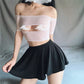 Kinky Cloth Hollow Out Chest Sheer Top