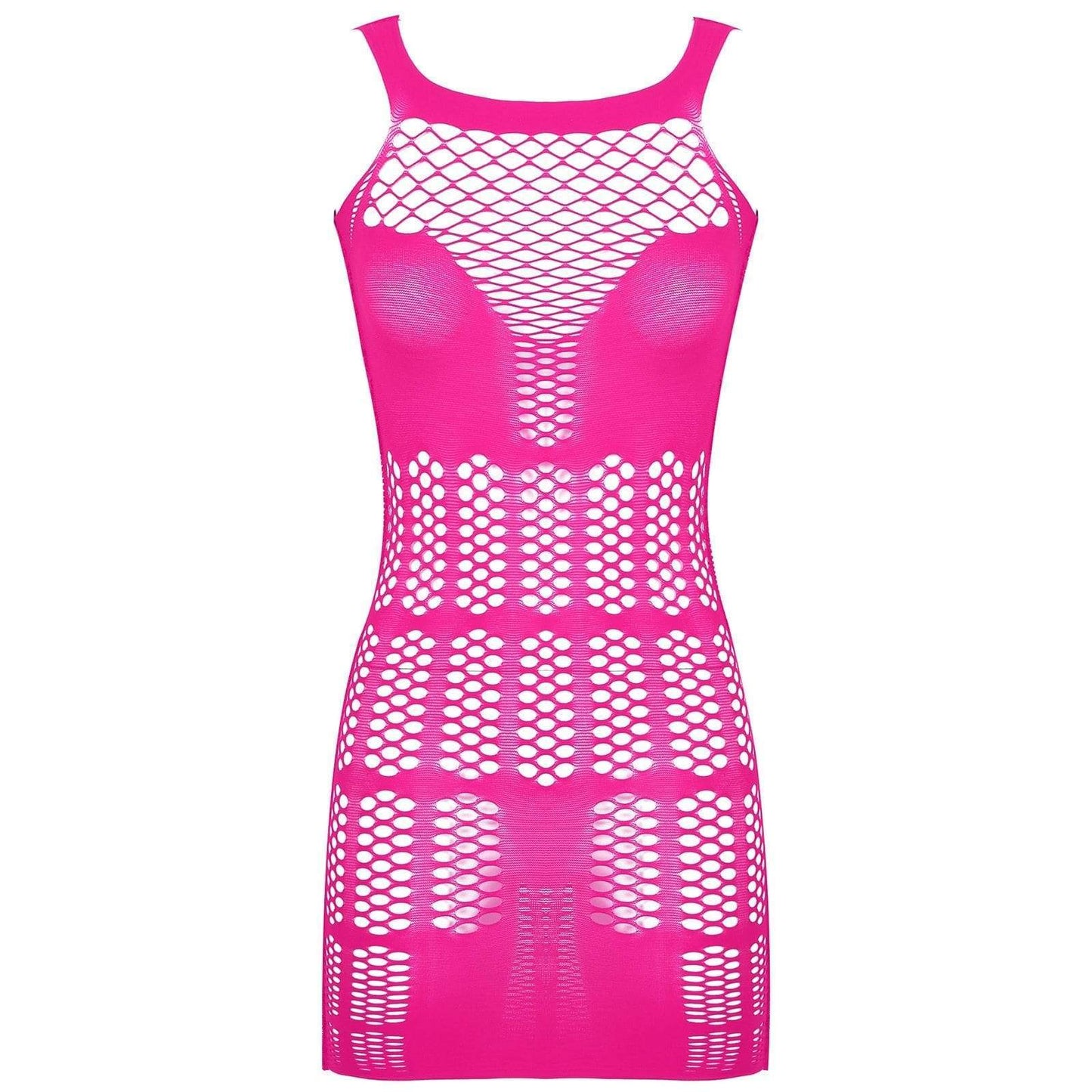 Kinky Cloth 200001895 Hot Pink / One Size Hollow Out Fishnet Mini Dress