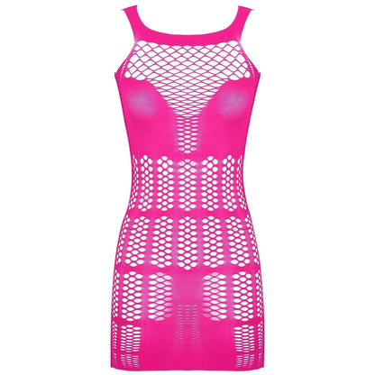 Kinky Cloth 200001895 Hot Pink / One Size Hollow Out Fishnet Mini Dress