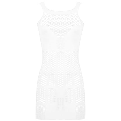 Kinky Cloth 200001895 White / One Size Hollow Out Fishnet Mini Dress