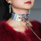 Kinky Cloth Necklace Holographic Collar and Leash