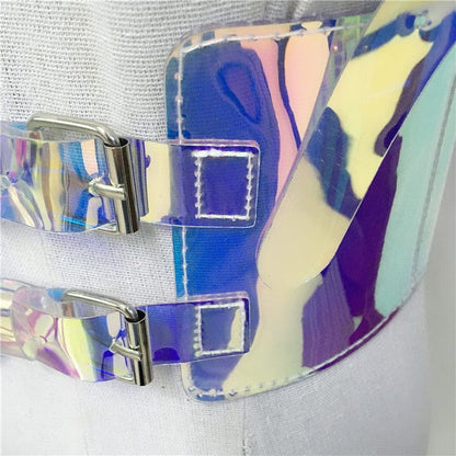 Kinky Cloth Holographic Straps Waist Sculpting Belts