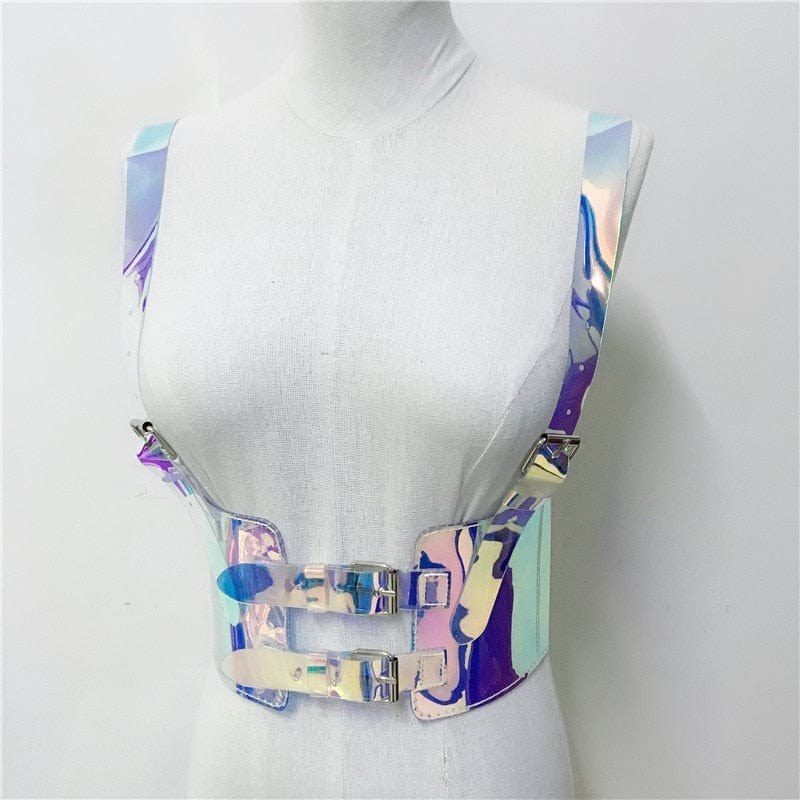 Kinky Cloth Holographic Straps Waist Sculpting Belts