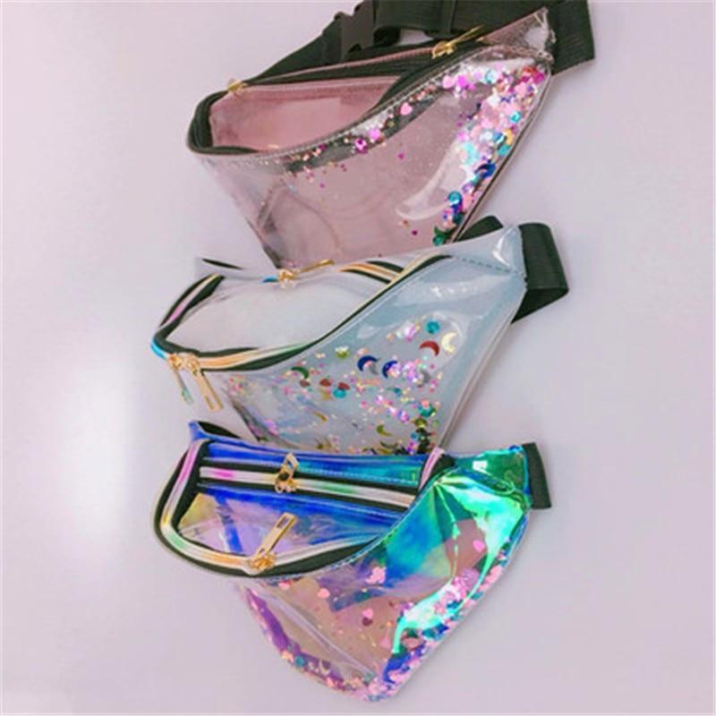 Kinky Cloth Blue Holographic Transparent Fanny Pack
