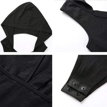 Kinky Cloth 200000362 Hooded Pentagram Backless Bodysuit