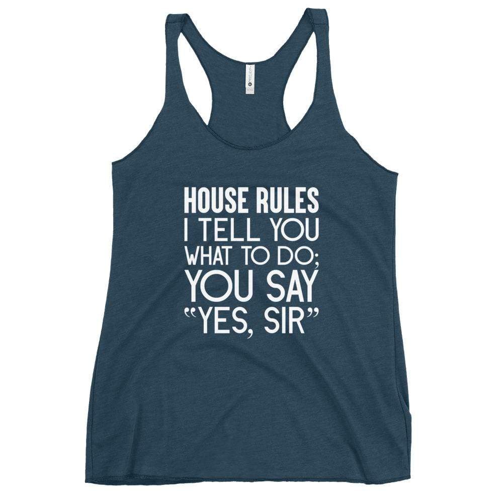 Kinky Cloth Indigo / XS House Rules I Tell You What To Do Tank Top