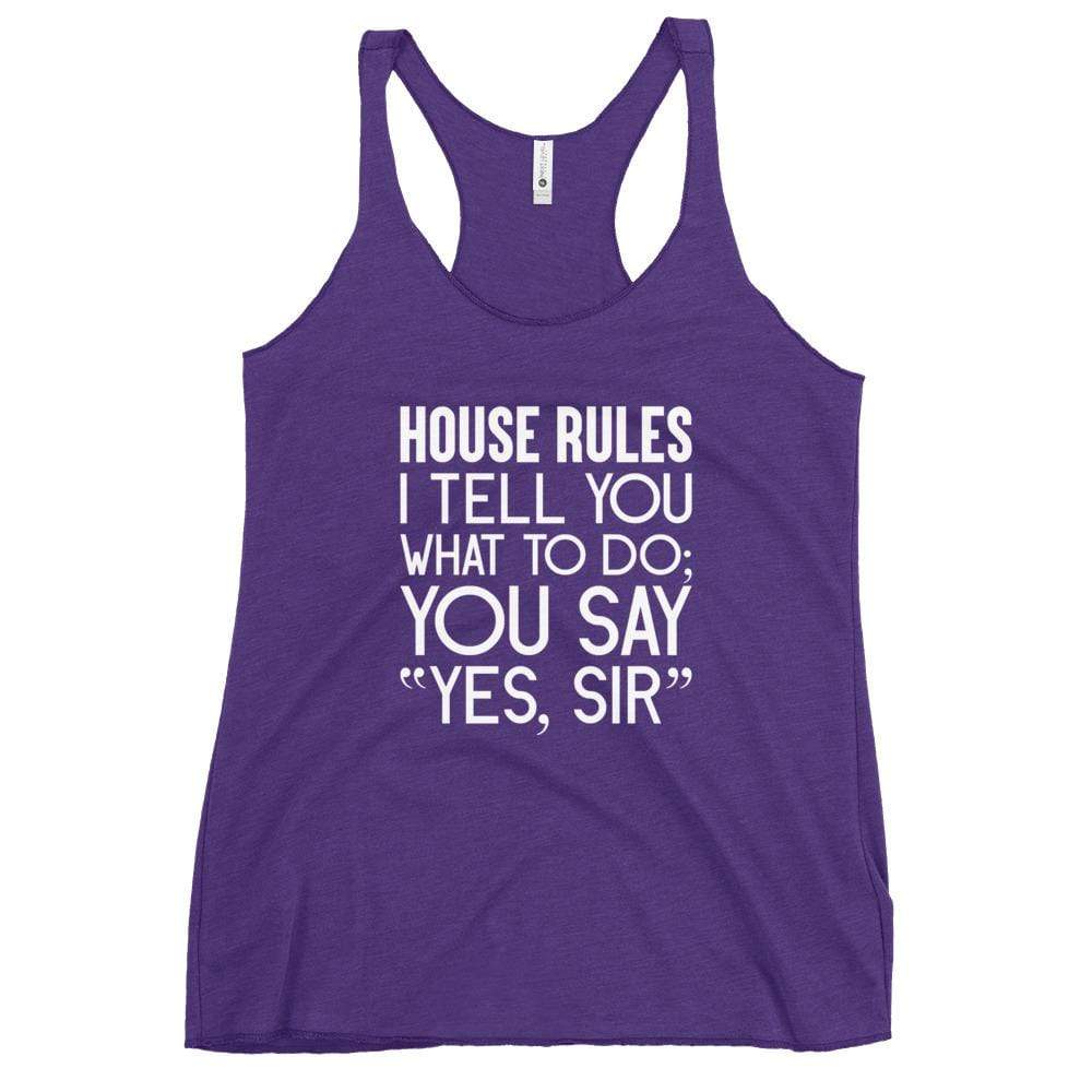 Kinky Cloth Purple Rush / XS House Rules I Tell You What To Do Tank Top
