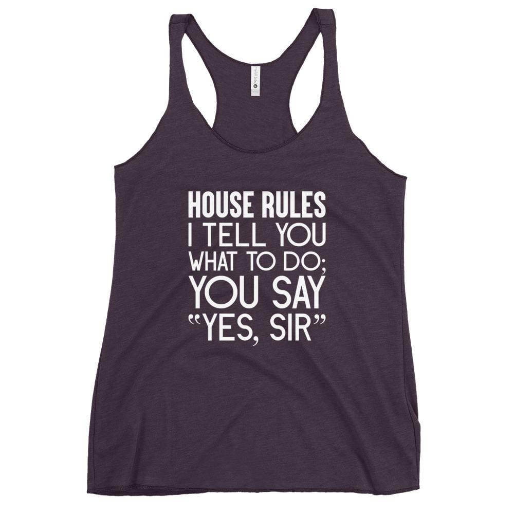 Kinky Cloth Vintage Purple / XS House Rules I Tell You What To Do Tank Top