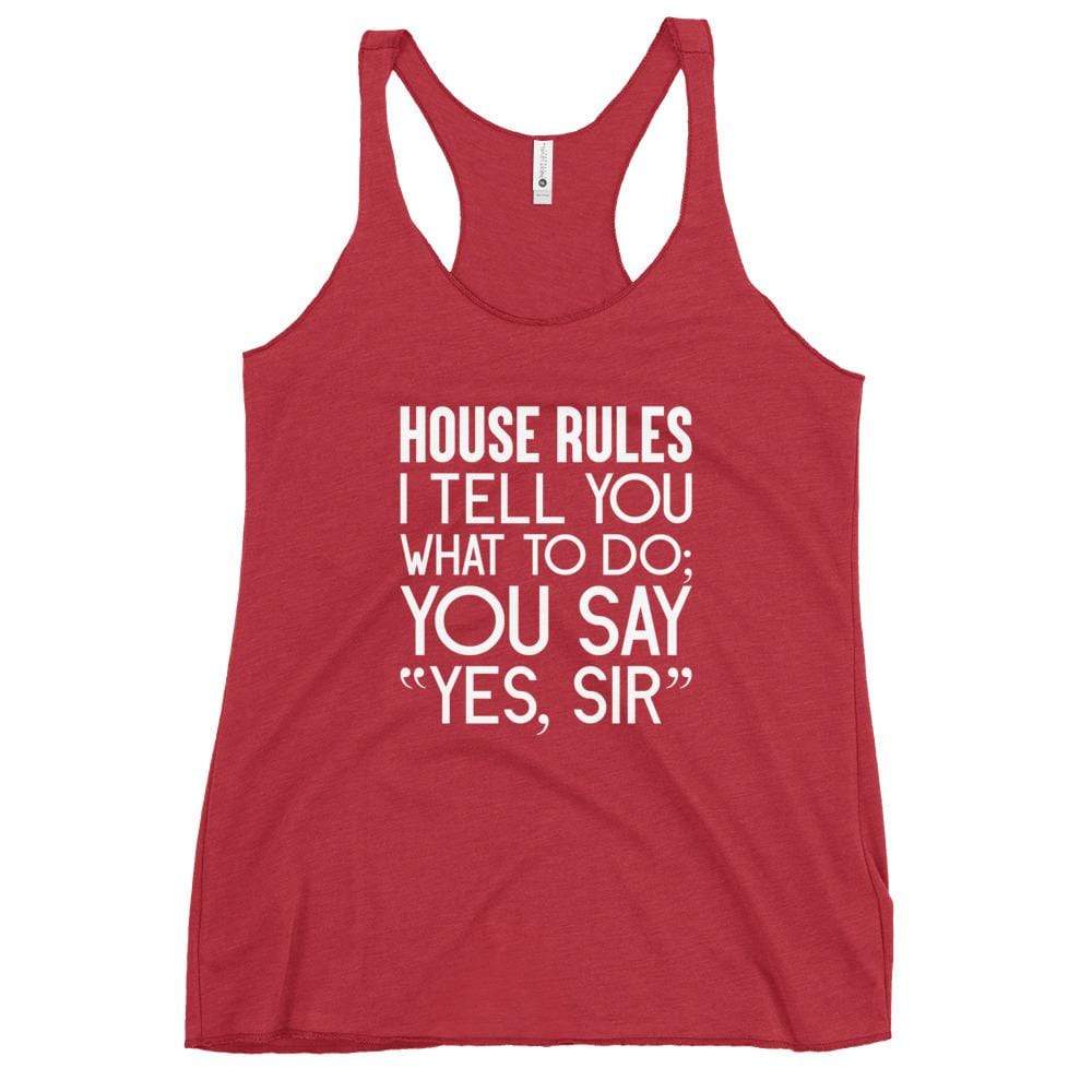 Kinky Cloth Vintage Red / XS House Rules I Tell You What To Do Tank Top