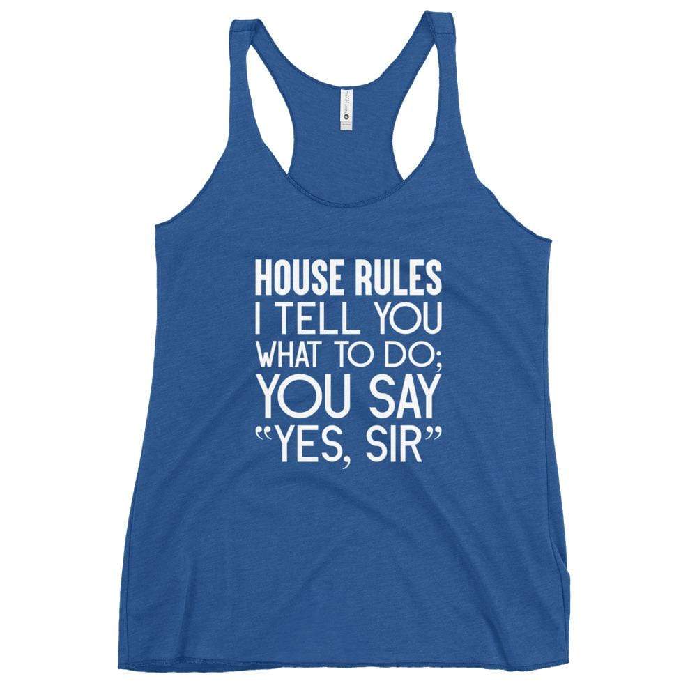 Kinky Cloth Vintage Royal / XS House Rules I Tell You What To Do Tank Top