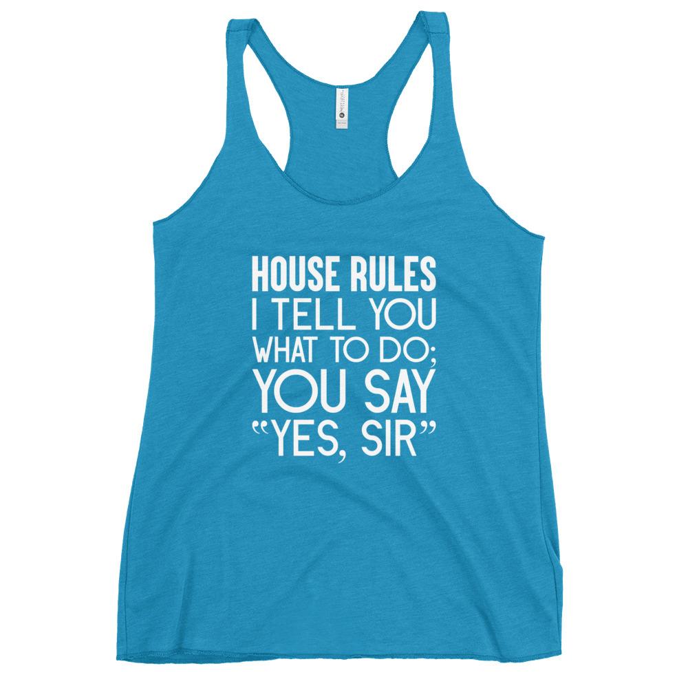 Kinky Cloth Vintage Turquoise / XS House Rules I Tell You What To Do Tank Top