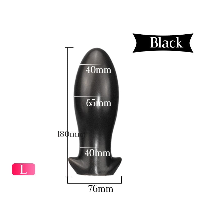 Kinky Cloth Black L (18cm) Huge Butt Plug