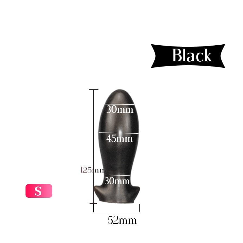 Kinky Cloth Black S (12.5cm) Huge Butt Plug
