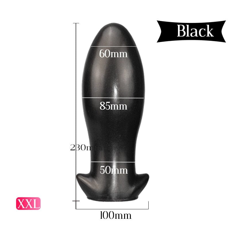 Kinky Cloth Black XXL (23cm) Huge Butt Plug