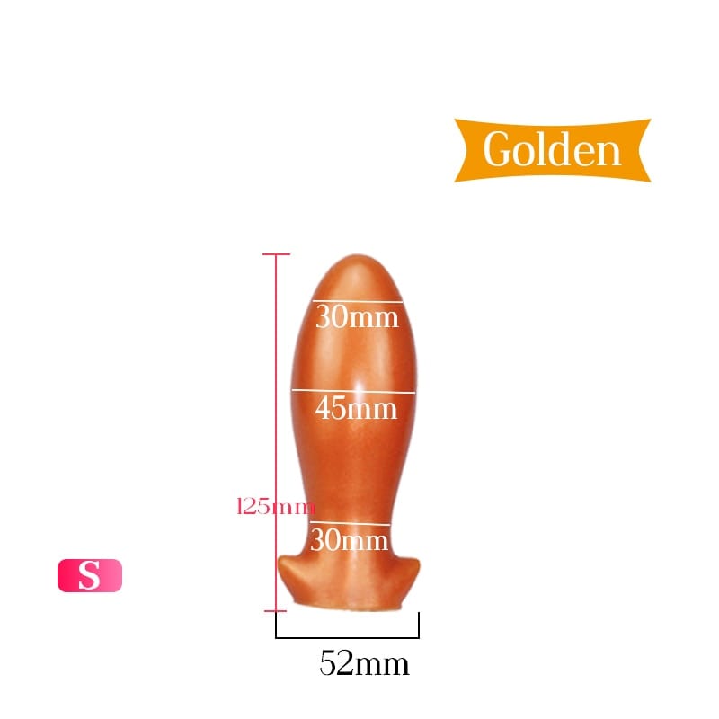 Kinky Cloth China / Golden S (12.5cm) Huge Butt Plug