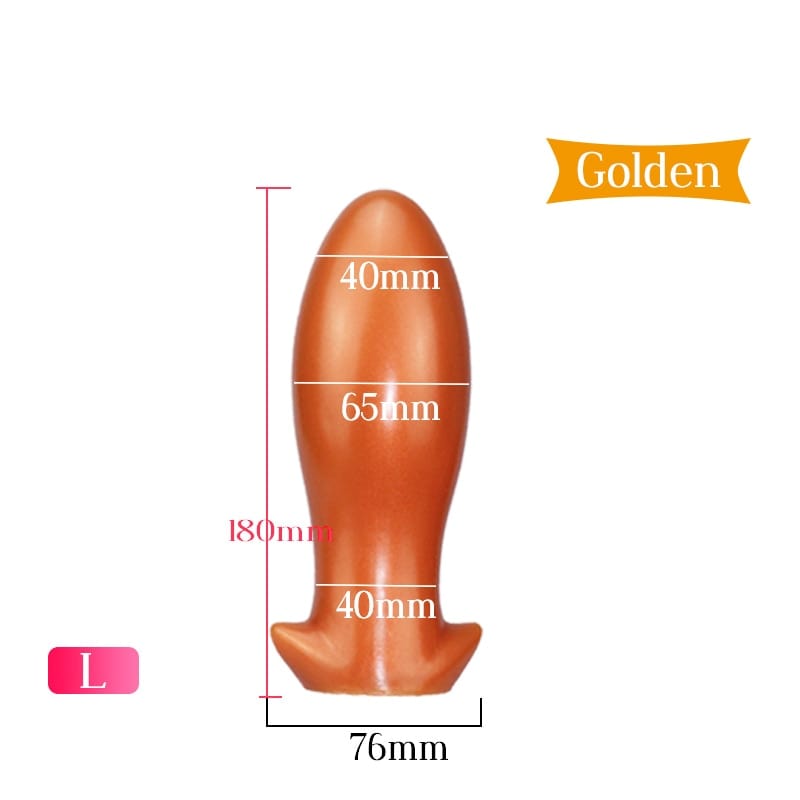 Kinky Cloth Golden L (18cm) Huge Butt Plug