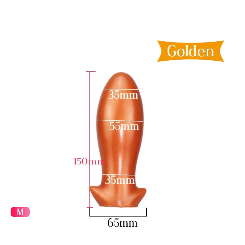 Kinky Cloth Golden M (15cm) Huge Butt Plug