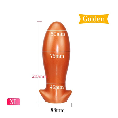 Kinky Cloth Golden XL (21cm) Huge Butt Plug