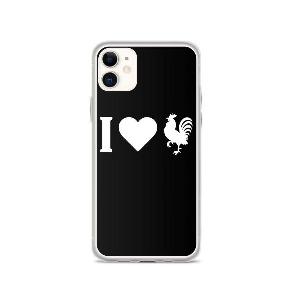 I Love Rooster (Cock) iPhone Case