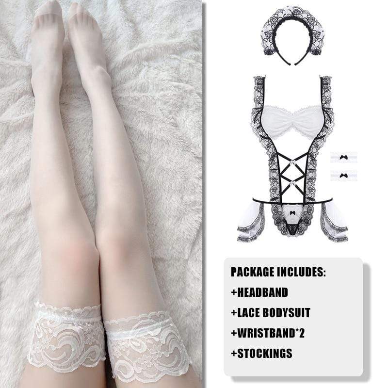 Kinky Cloth G / One Size Japanese Maid Lingerie Cosplay