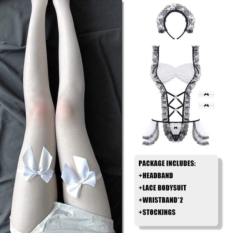 Kinky Cloth H / One Size Japanese Maid Lingerie Cosplay