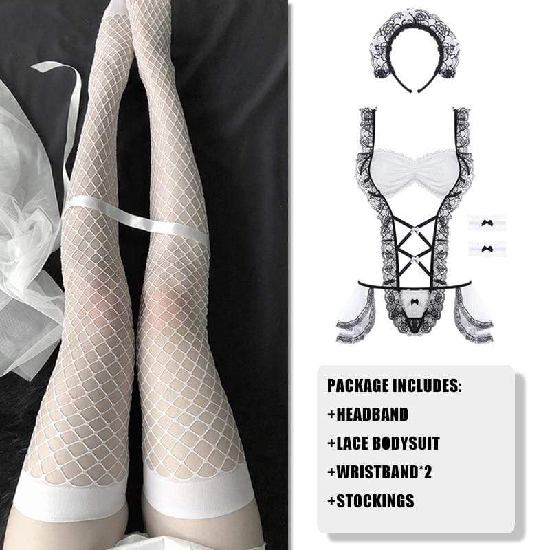 Kinky Cloth L / One Size Japanese Maid Lingerie Cosplay