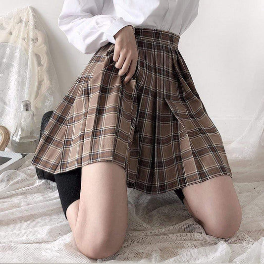 Japanese Preppy Style Pleated Skirt