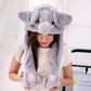 Kinky Cloth Hats elephant gray / 30x50cm Jumping Ears Hats