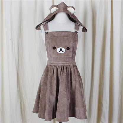 Kinky Cloth Dresses Kawaii Bear Overall Dress