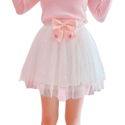 Kinky Cloth 349 Kawaii Bow Tulle Mini Skirt