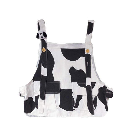 Kinky Cloth 200003989 Kawaii Cow Print Cropped Vest