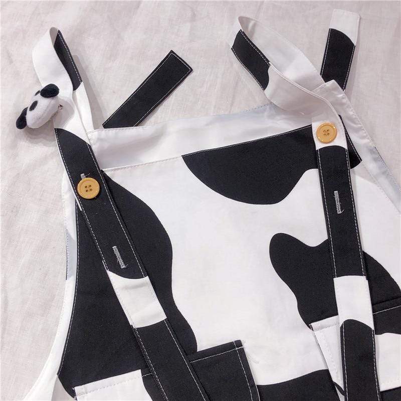 Kinky Cloth 200003989 Kawaii Cow Print Cropped Vests