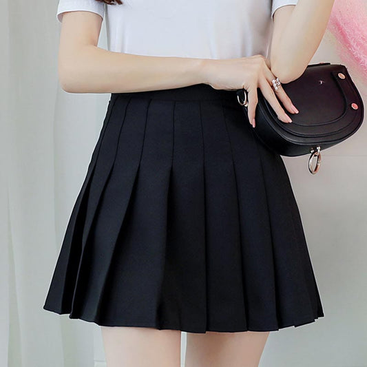 Kinky Cloth Black / XS Kawaii Pleated Skirt