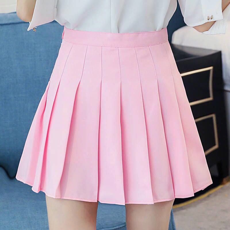 Kinky Cloth Pink / XS Kawaii Pleated Skirt