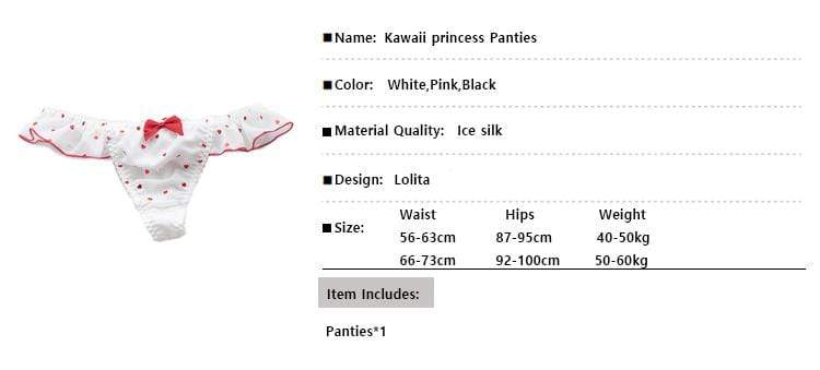 Kinky Cloth 351 Kawaii Princess Heart Panties