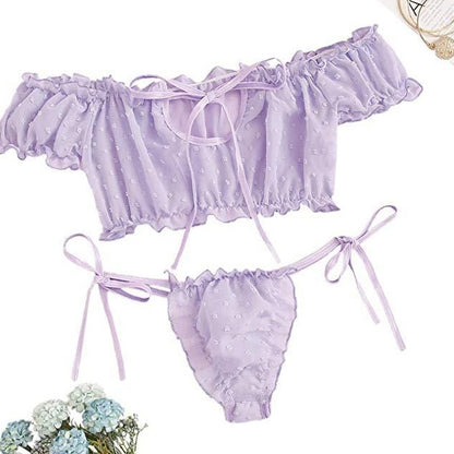 Kinky Cloth Lavender / S Kawaii See Through Lingerie Set