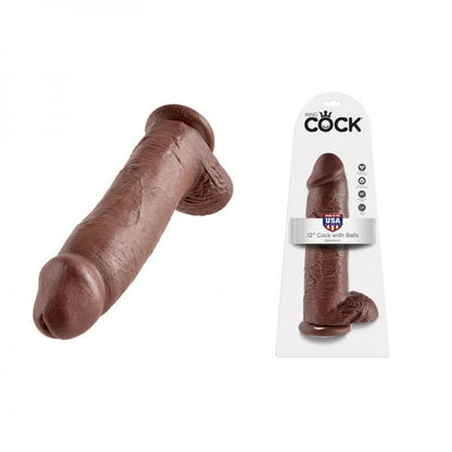 Pipedream Products Dildos King C*ck 12 Inch C*ck With Balls Brown