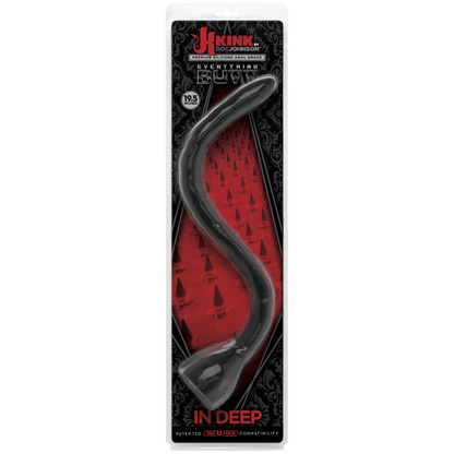 Doc Johnson Anal Toys Kink In Deep Silicone Anal Snake 19.5 inches Black